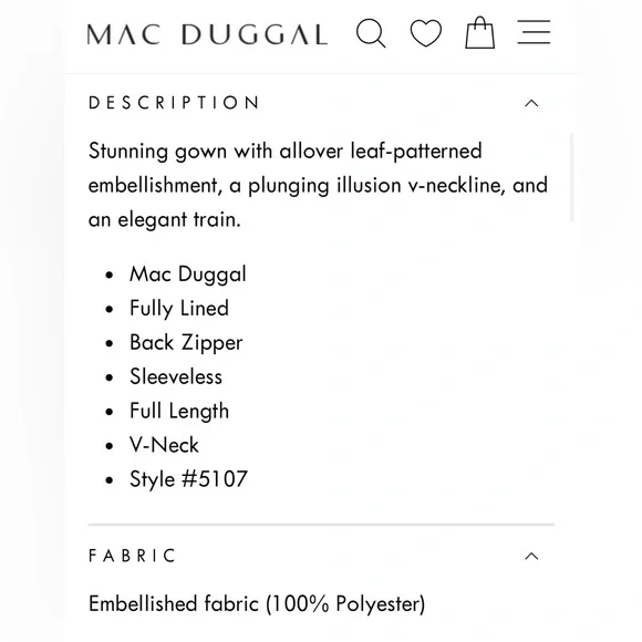 Mac Duggal Sequin Leaf Mermaid Gown